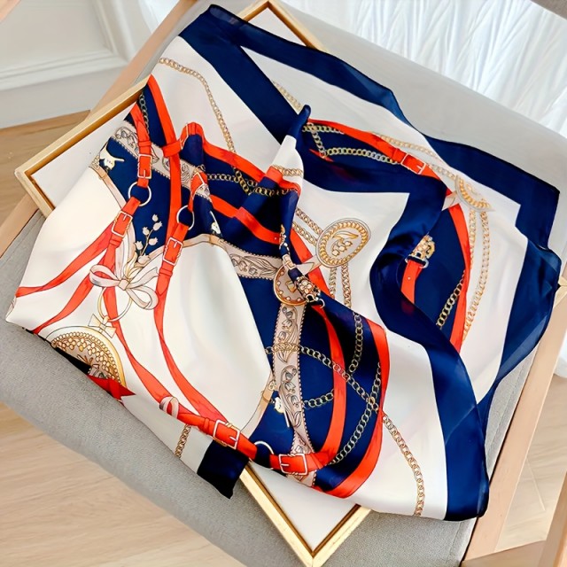 Elegantna kvadratna ruta z boho mornarskim potiskom