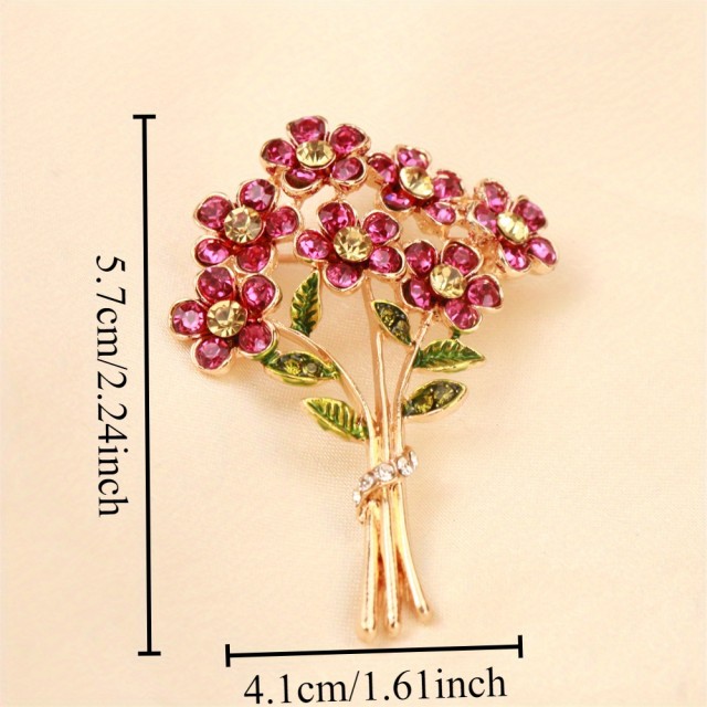 Luksuzna broška v obliki šopka