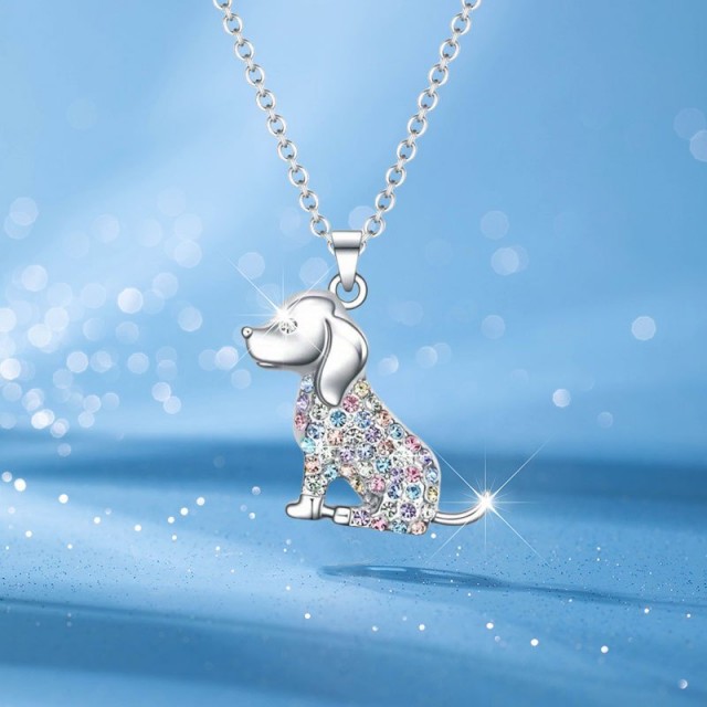 Prikupna ogrlica z obeskom kužka