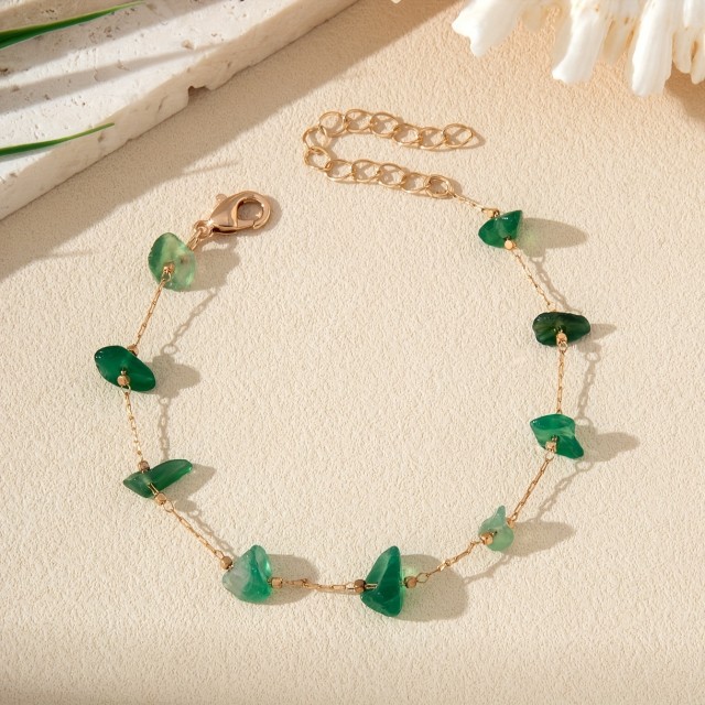 Elegantna zapestnica z naravnimi kamni ZELENI AVENTURIN