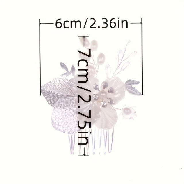 Poročna lasnica z glavnikom v srebrni ali zlati barvi