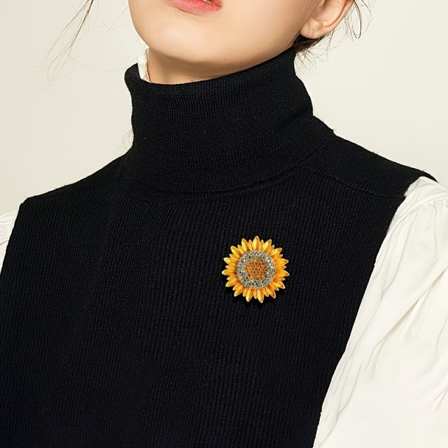 Čudovita broška v obliki sončnice