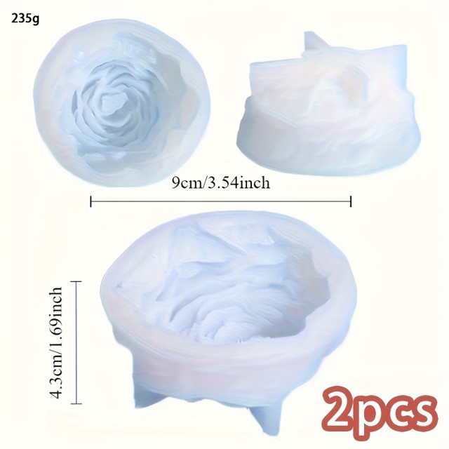 2 velika silikonska kalupa potonike - realistična 3D cvetlična oblika