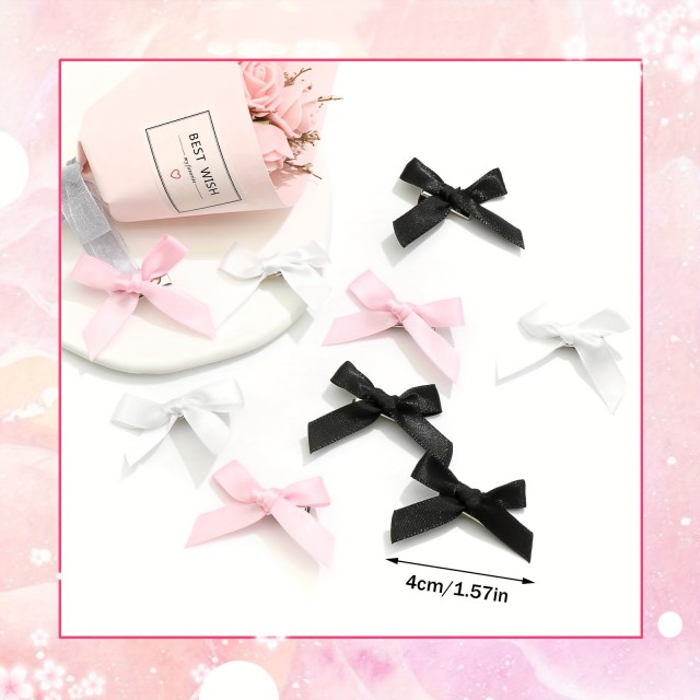 Komplet 30 mini sponk za lase s pentljo 3 barve