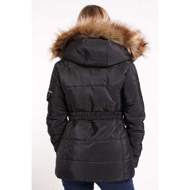 Ženska zimska bunda s paskom 582