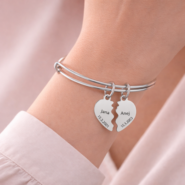 Personalizirana zapestnica dve polovički src 