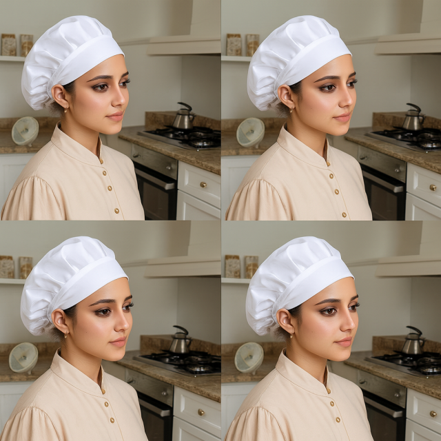 Bela ali črna klasična kuharska kapa 