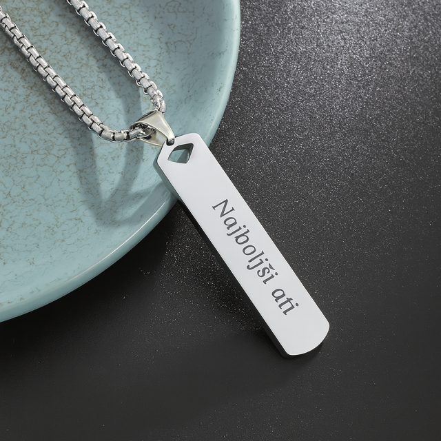 Personalizirana moška verižica z gravuro po želji