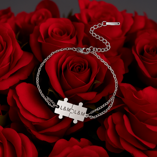 Personaliziran komplet 2 zapestnic PUZZLE