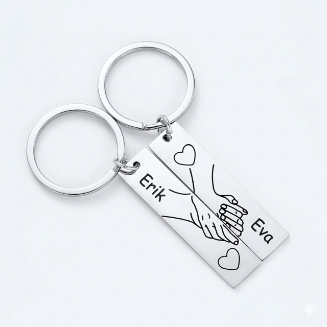 Personaliziran komplet obeskov za ključe z gravuro