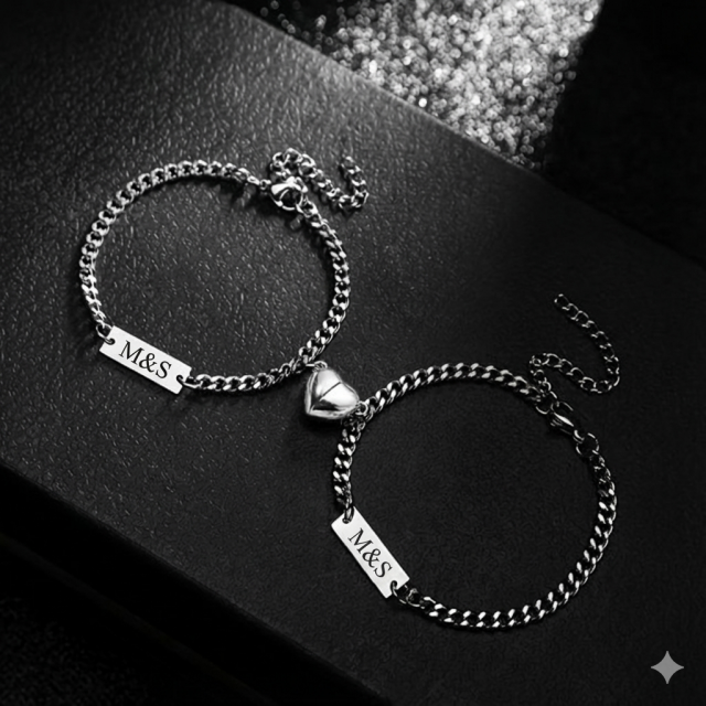 Komplet 2 zapestnic ZANJO & ZANJ z možnostjo gravure 