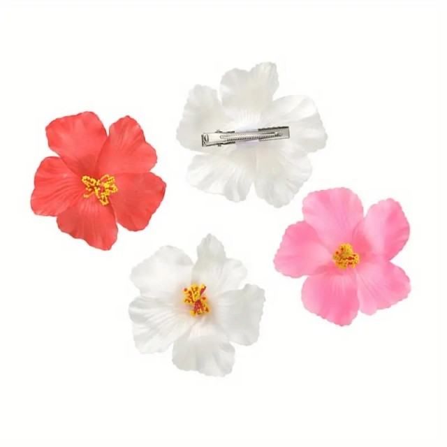 Poletna okrasna sponka za lase – Hibiskusov cvet 5 barv 