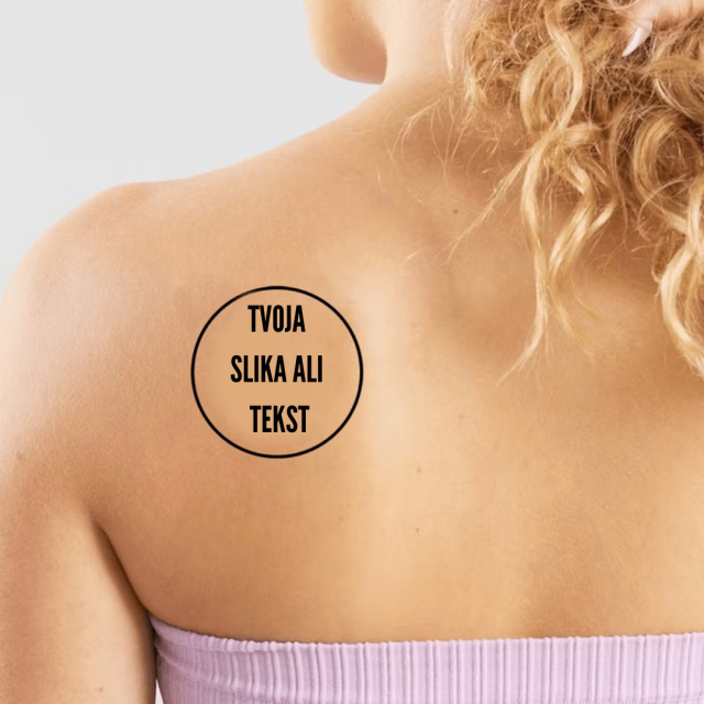 Personalizirana tatu nalepka izdelana na željo stranke 