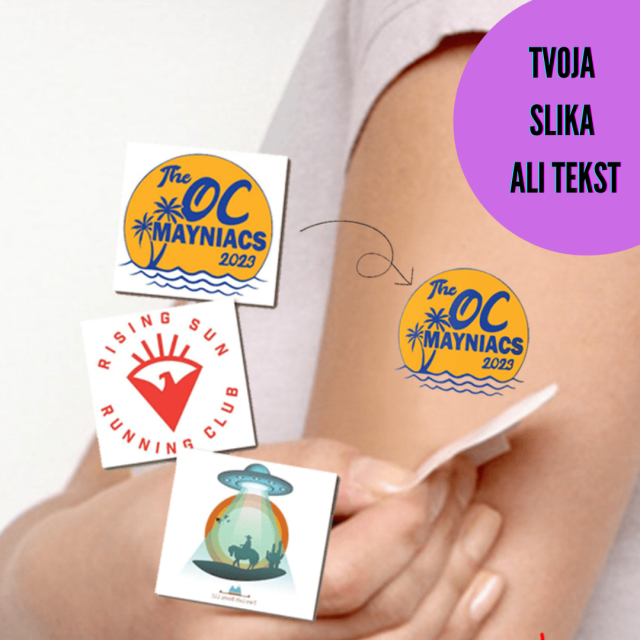 Personalizirana tatu nalepka izdelana na željo stranke 