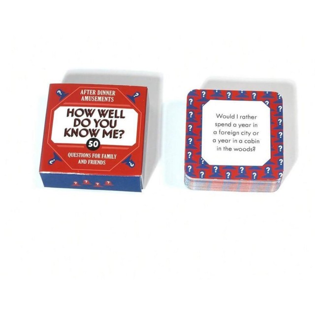 Igralne karte za pare HOW WELL DO YOU KNOW ME? 