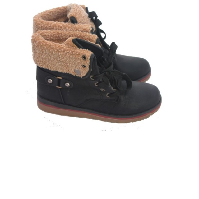 Gležnarji modni z mucko in gumbi YD-9 BLACK