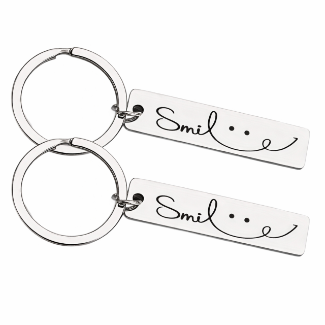 Komplet 2 obeskov za ključe SMILE