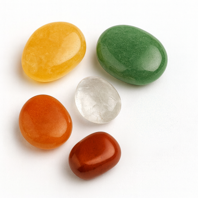 Komplet 5 kristalov za OBILJE – uspeh, srečo in manifestacijo