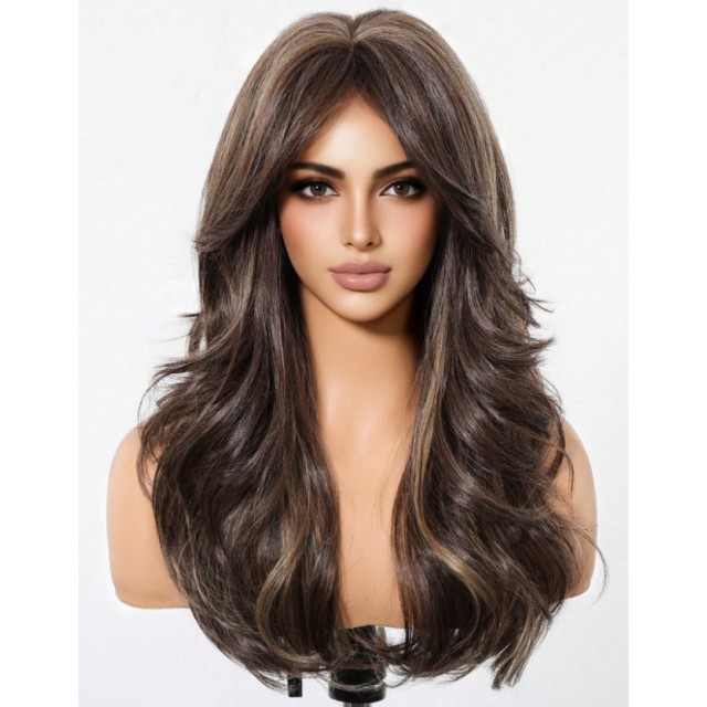 Dolga rjava valovita lasulja