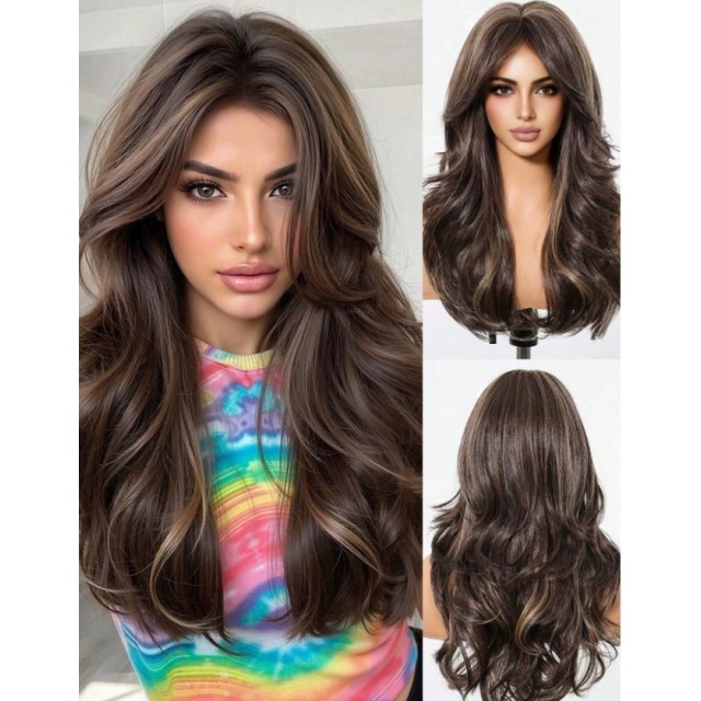 Dolga rjava valovita lasulja