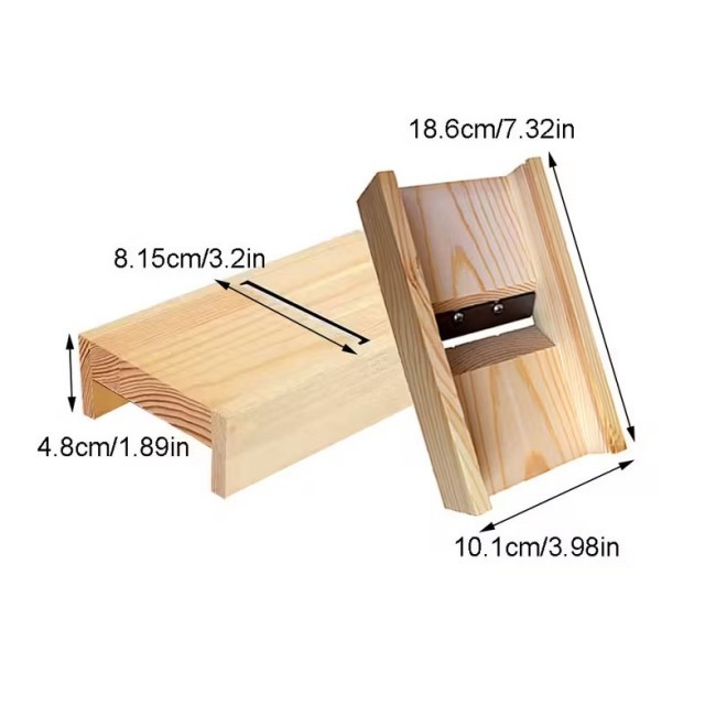 Ročni leseni rezalnik za sveče in mila