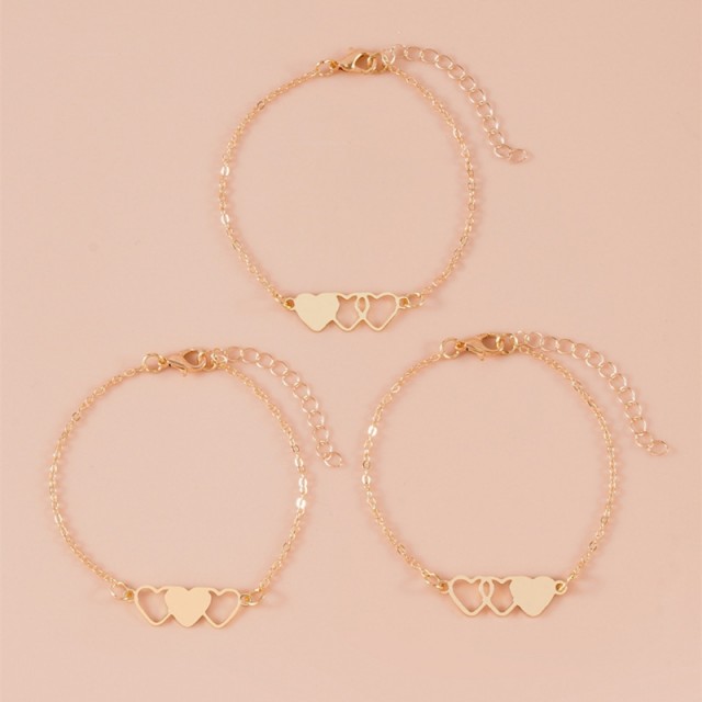 Set 3 zapestnic za sestrice, zlate barve SISTERS