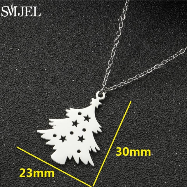 Verižica iz nerjavečega jekla, božična smreka