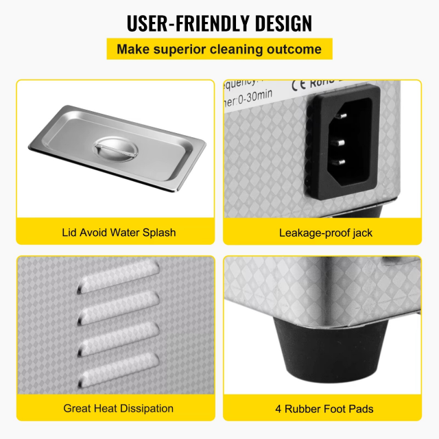 Ultrazvočni čistilec SucceBuy 800 ml naprava za globinsko čiščenje nakita