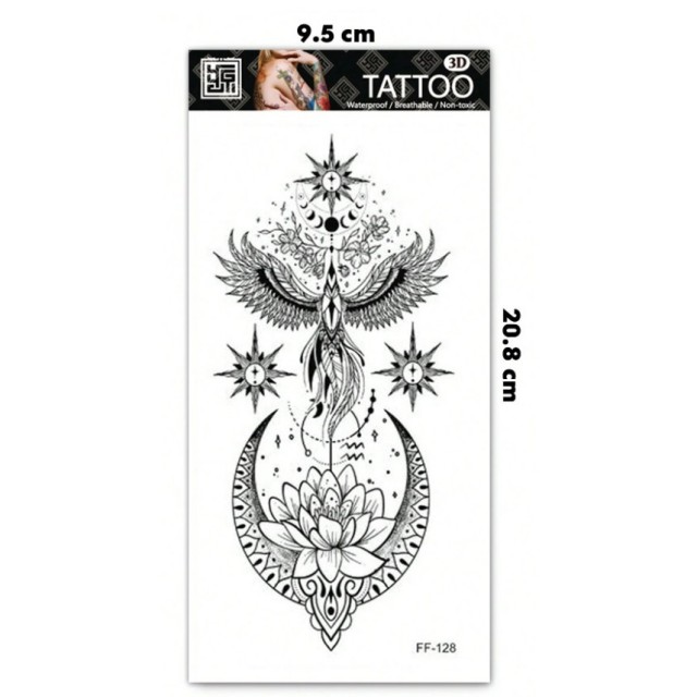 Komplet 4 večjih mandala tatoo nalepk