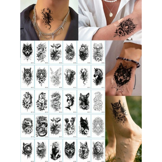 Set 30 manjših tatujev za moške KC-01