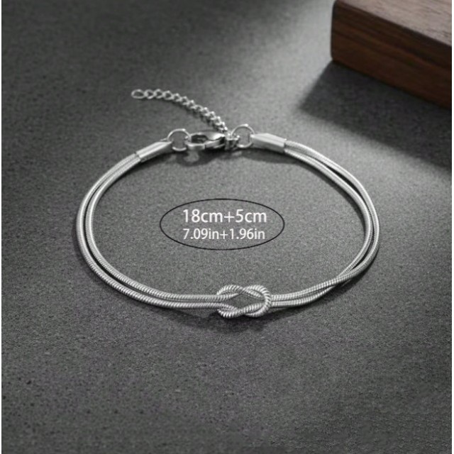 Elegantna moška zapestnica z vozlom