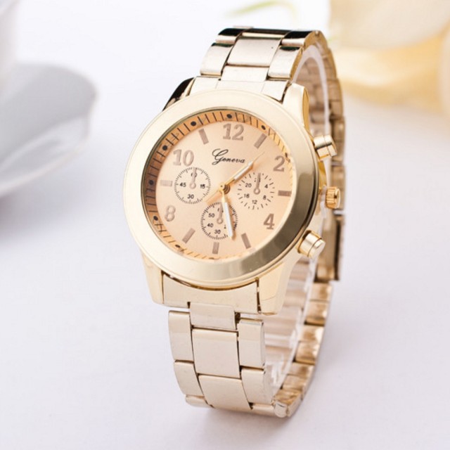 Elegantna ženska ura v zlati barvi + GRATIS orodje za krajšanje paščka