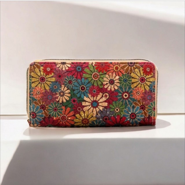 Denarnice videz plute z rožicami