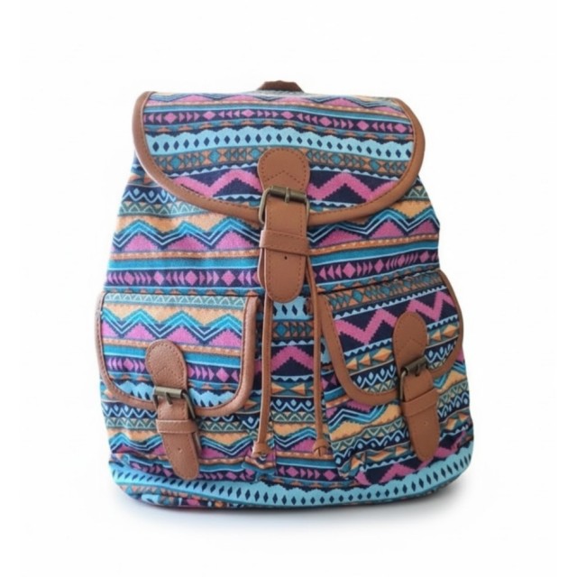 Nahrbtnik cik-cak pink barve 