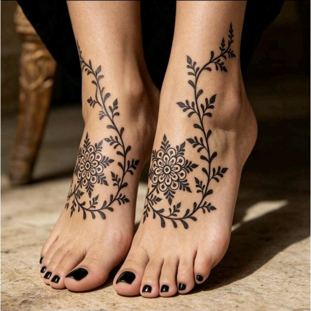 Tattoo nalepka vodoodporna začasna z rožami 