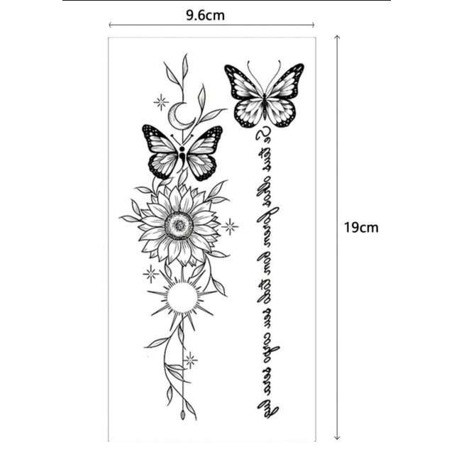 Komplet 3 večjih začasnih tattoo nalepk 