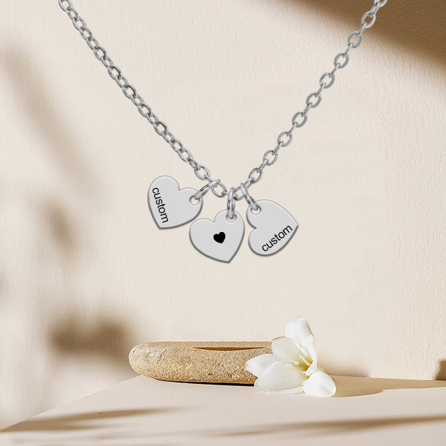 Personalizirana ogrlica s srci VAŠA ZGODBA