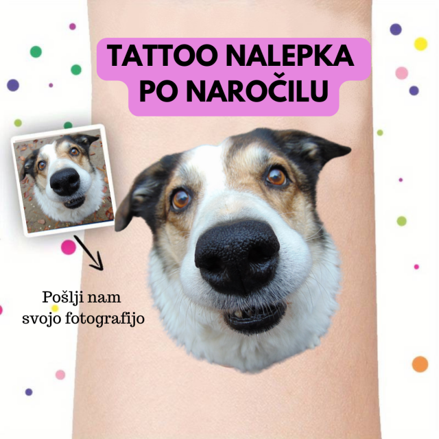 Personalizirana tatu nalepka izdelana na željo stranke 