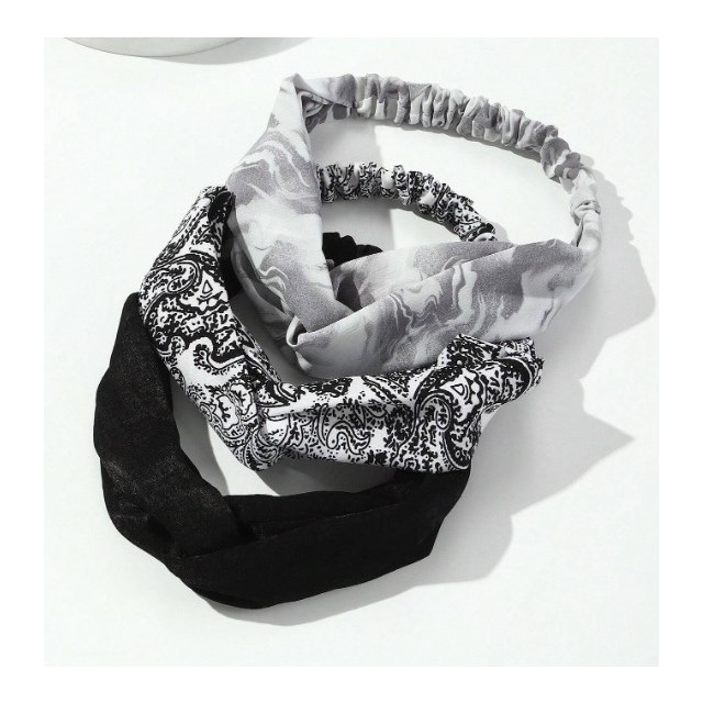 Komplet 3 raztegljivih trakov za glavo 