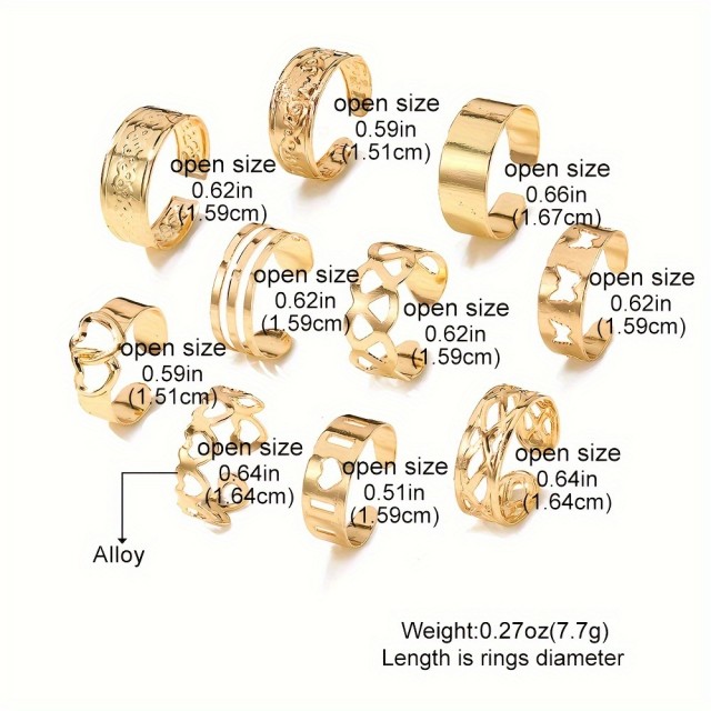 Komplet 10 nastavljviih prstanov za noge, 2 barvi
