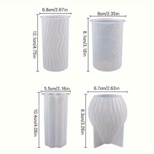 4-delni komplet silikonskih modelov za sveče