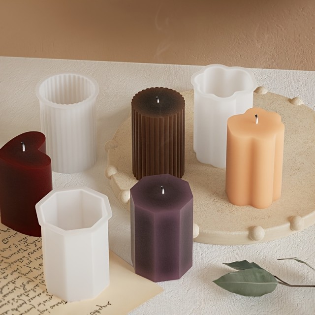Komplet 4 silikonskih kalupov za sveče