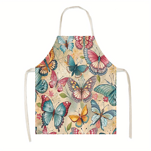 Čudovit predpasnik s potiskom metuljev