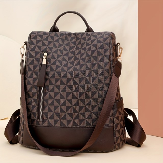 Rjav eleganten nahrbtnik z nastavljivimi paski