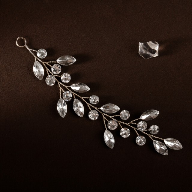 Poročni dodatek za lase z okrasnimi kamni