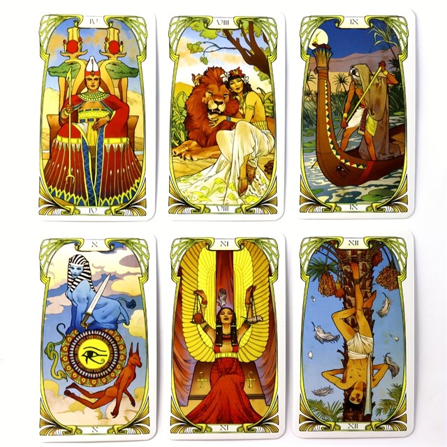78-delni komplet tarot kart – Egipčanski Art Nouveau tarot