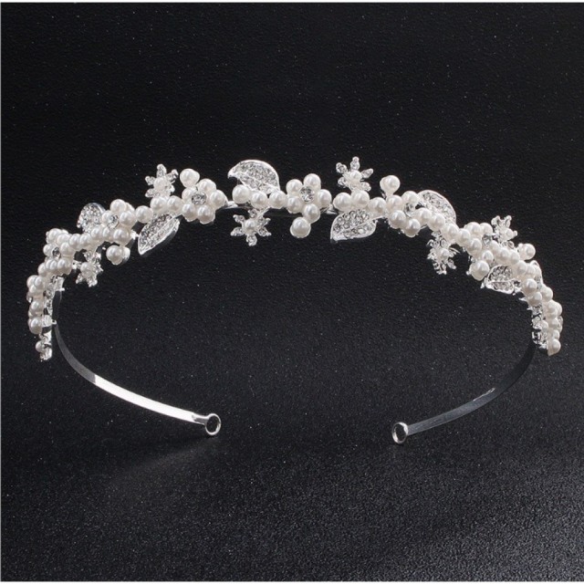 Poročni obroč za lase, srebrne barve