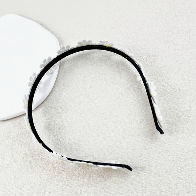 Obroč za lase z belimi marjeticami