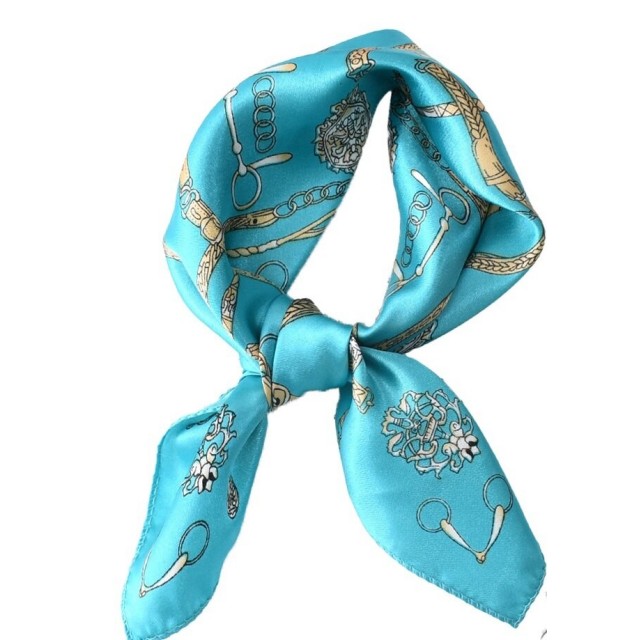  Elegantna kvadratna ruta v turkizno modri barvi