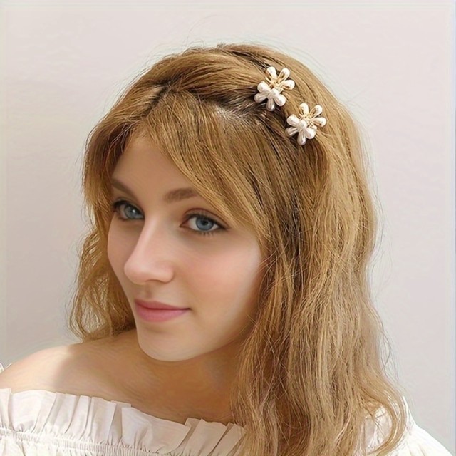 10 kosov mini sponk za lase iz umetnih biserov